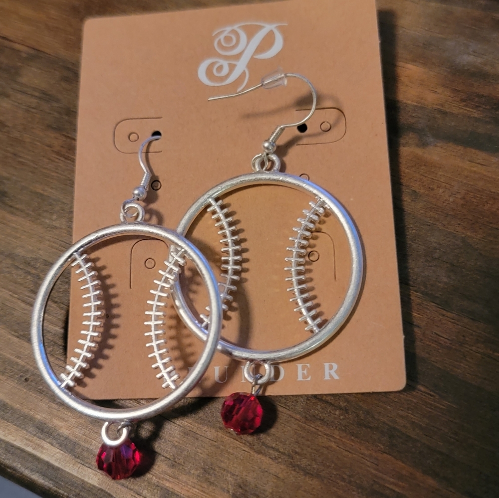 Plunder Baseball earrings
